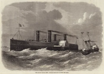 Le ferry ferroviaire de la Manche, bateau à vapeur proposé pour transporter les trains